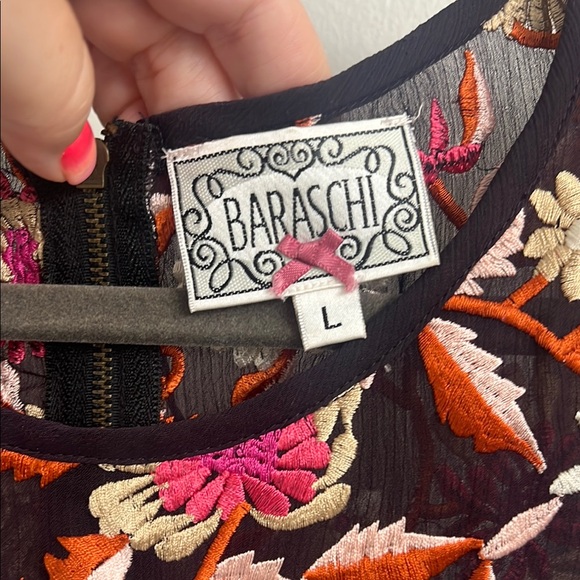 Anthropologie BARASCHI purple and Pink Embellished Fitted Tank Top - Picture 4 of 9